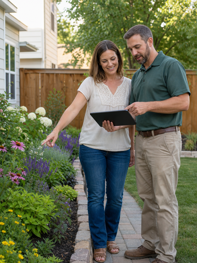 AI Garden Design result used to plan a residential garden project