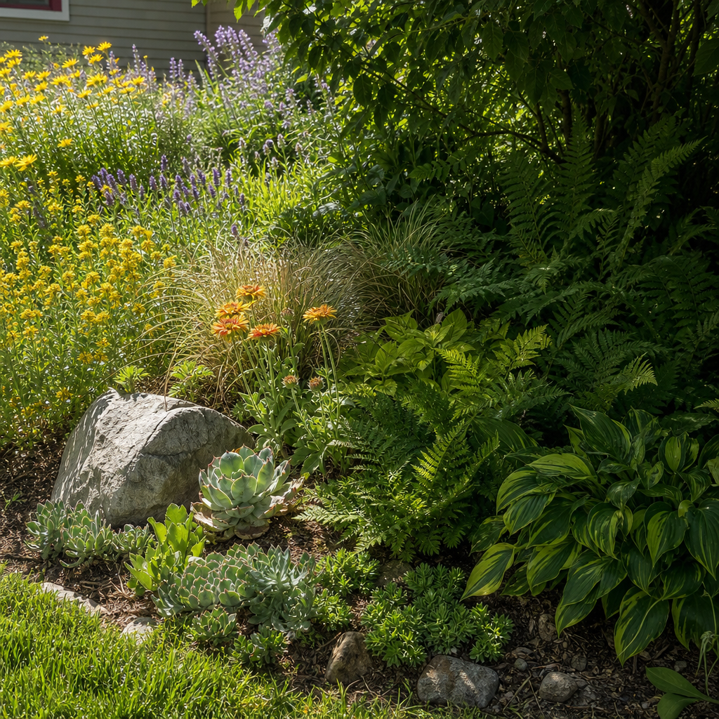 AI Garden Design controls for hardiness zone and sunlight
